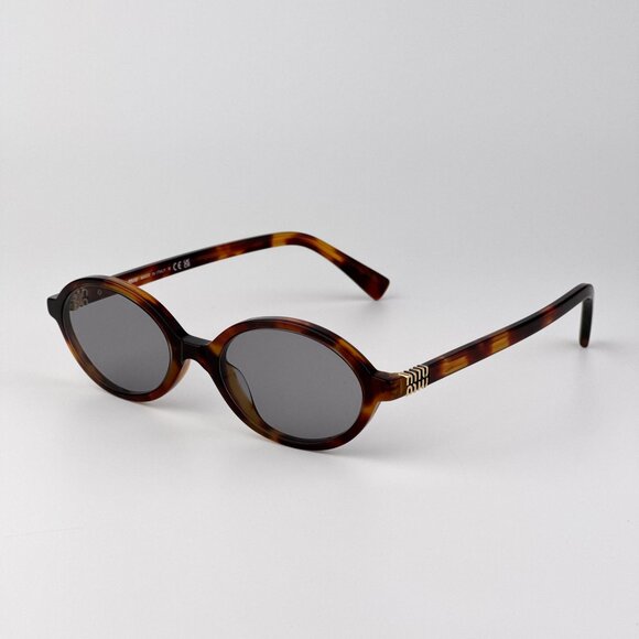 Miu Miu REGARD Women’s Oval Sunglasses – Havana Grey Model MU04ZS 21C40O main image 4